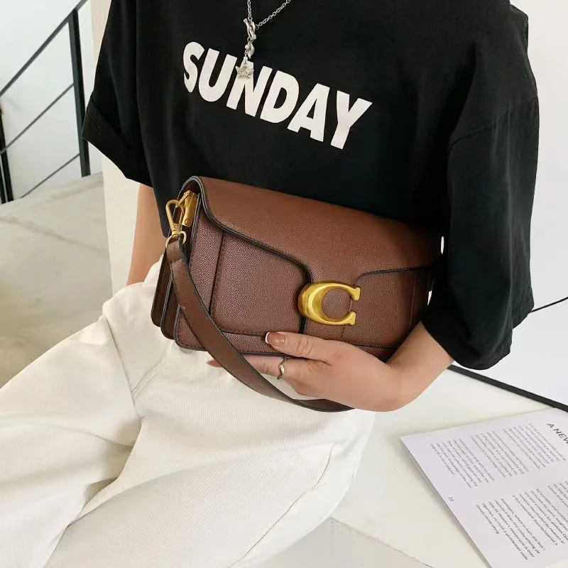 Fashion Designer Shoulder Bags For Women Casual Crossbody Bags For Women Pu Leather Solid Color Simple Handbags Women'S Bag