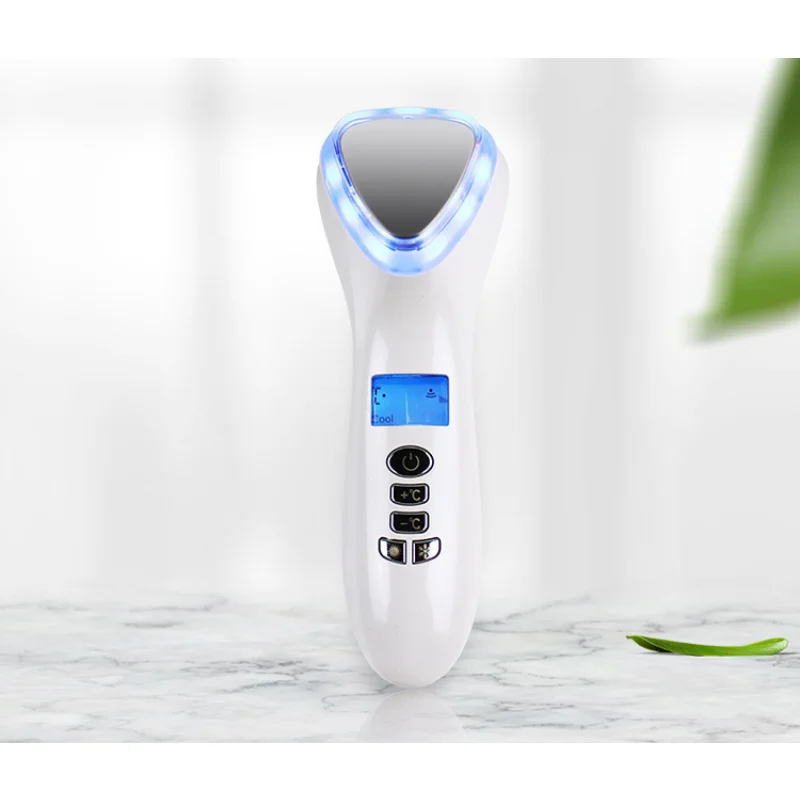 

Hot Cold Hammer Ultrasonic Cryotherapy LED Photon Shrink Pores Facial Lifting Vibration Massager Ultrasound Eye Skin Care Device