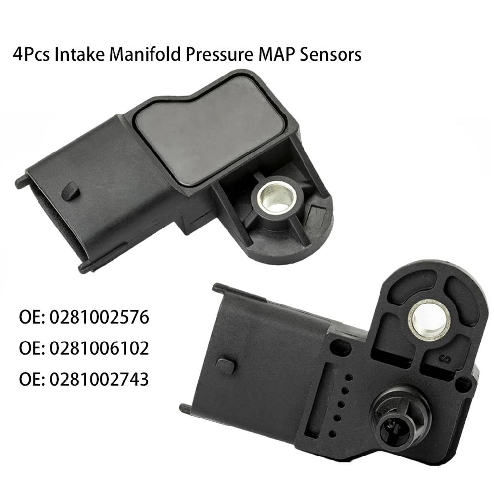 

4Pcs 0281002576 Air Intake Manifold Pressure MAP Sensors for-Volvo FE-FH FM FL 0281006102 Boost Pressure Sensor