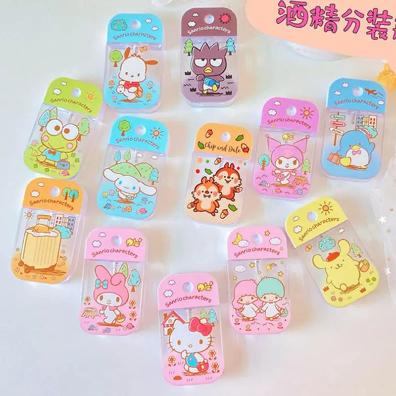 

Kawaii Sanriod серия 50 мл Cinnamoroll MyMelody Hello Kittyed ABS пластиковая бутылка-распылитель аниме портативная Подвеска для путешествий