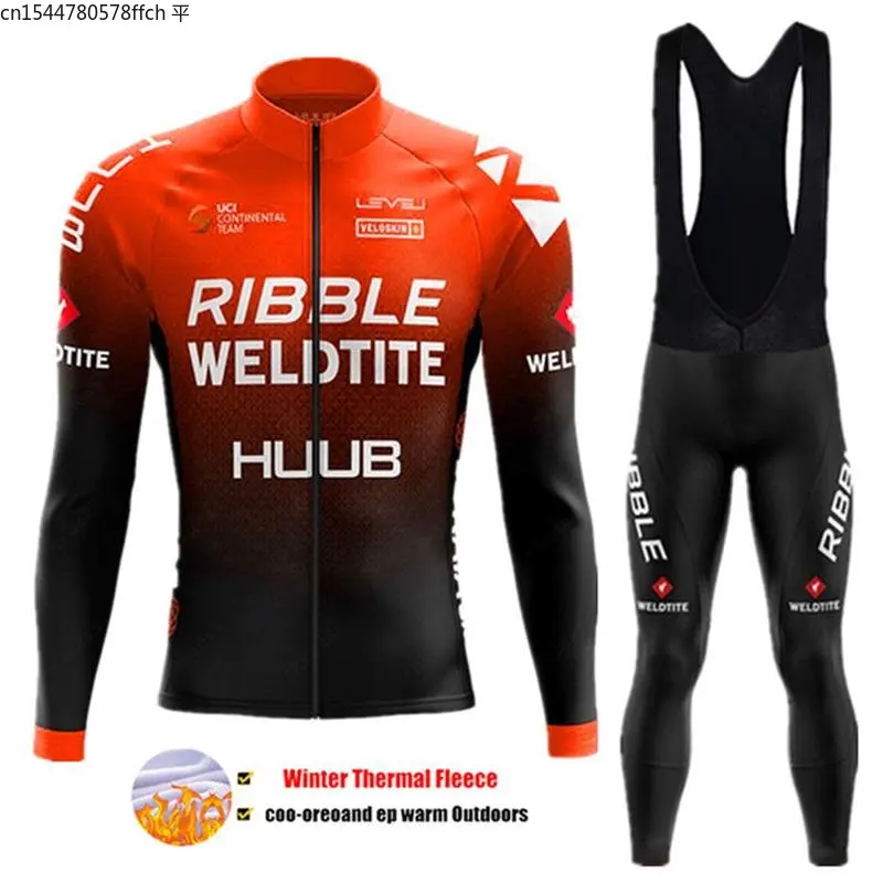 

HUUB Team Зимняя Теплая Флисовая одежда для велоспорта Maillot Ciclismo Hombre Polera Mtb Спортивная футболка велосипедный комплект 2023