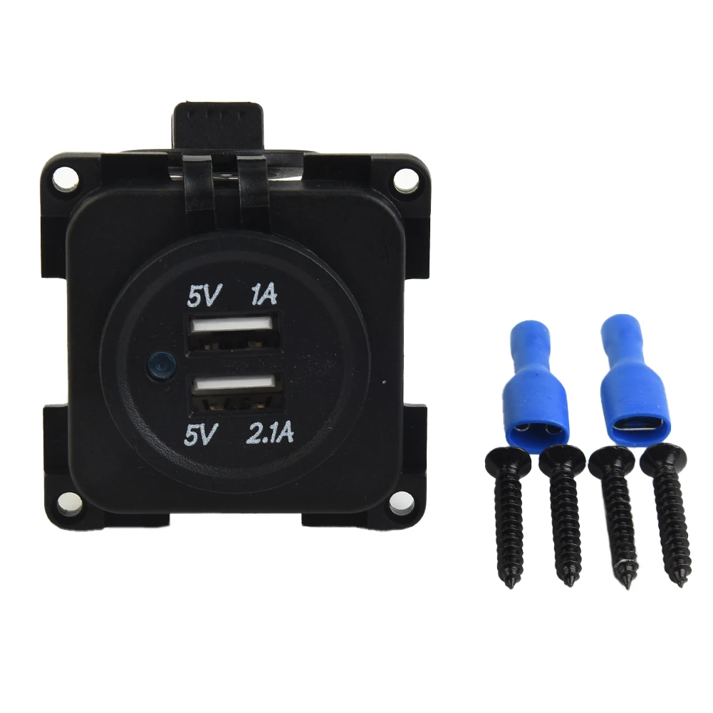 

Dual USB Charger Socket Waterproof Dust Cover DC12V 20A Module Charger Campervan Caravan Motorhome 3.1A 4.2A Part Accessories