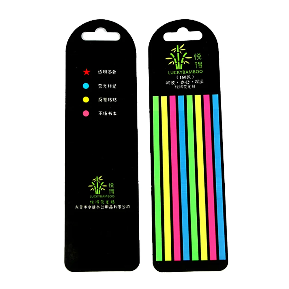 

2 Pcs Morandi Portable Page Marker Bulk Notebooks Supply Kid Stickers Reading Material Fluorescence Highlight Strips