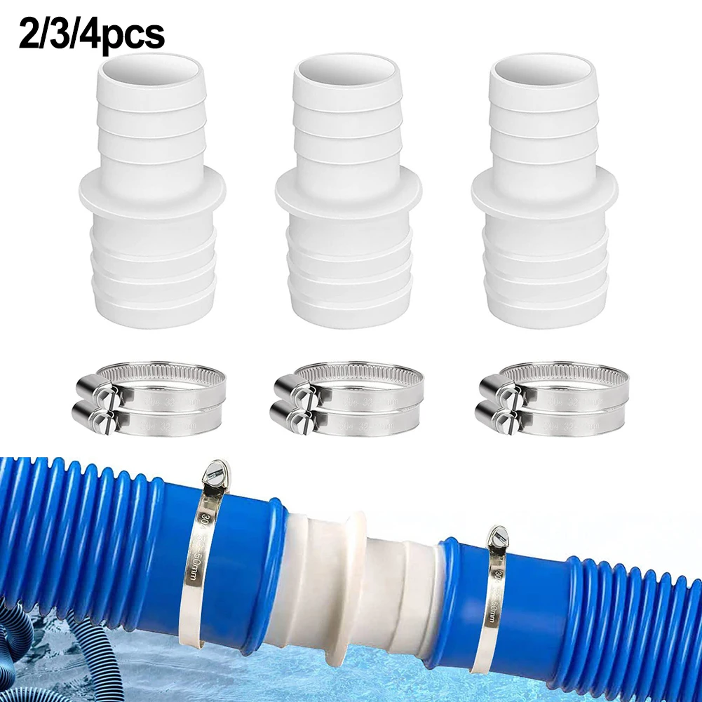 

Swimming Pool Hose Connectors Set With 32-38 Mm Hose Clamps For Spas Hot Tubs Swimming Pool Hose Adapter Connecting Hose Nozzle
