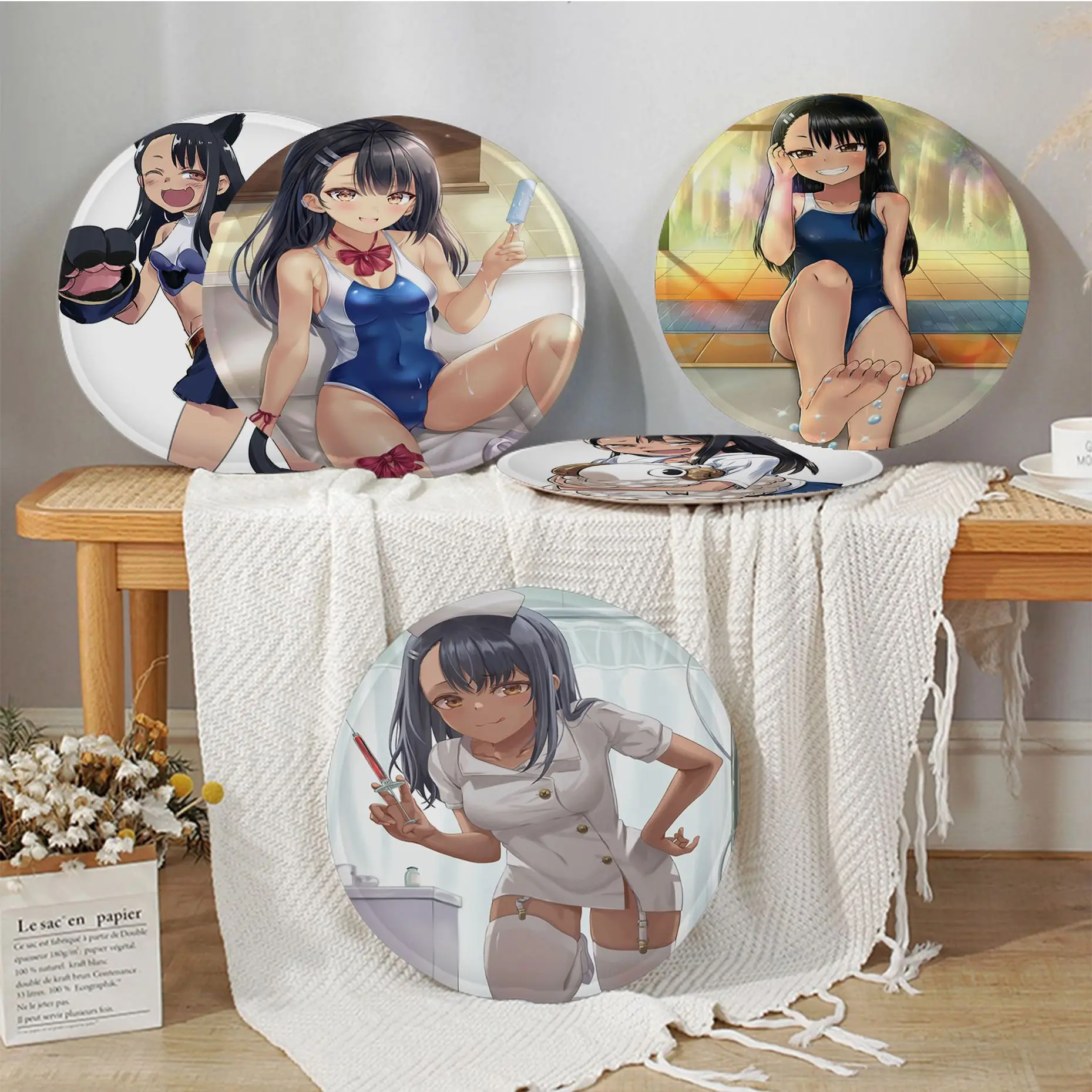 

Anime Nagatoro San Art Meditation Cushion Stool Pad Dining Chair Tatami Seat Cushion Anti-Slip Seat Mat