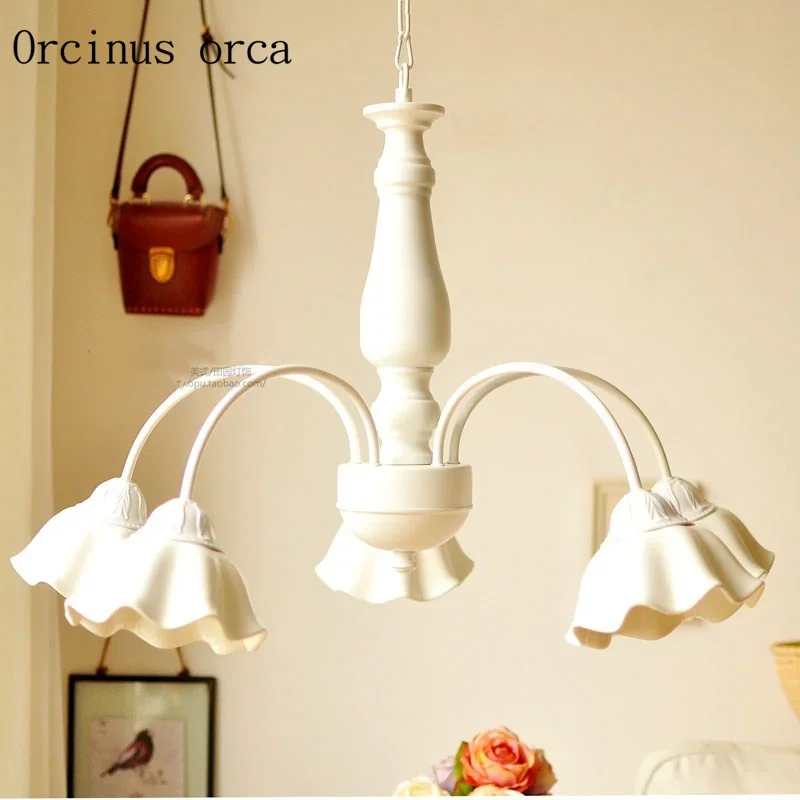 Европейская ретро керамическая люстра для гостиной спальни ресторана