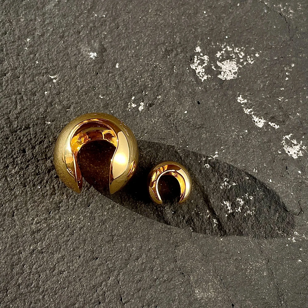 Серьги-клипсы LILIFLOR в стиле панк с большим шариком ювелирные украшения для ушей