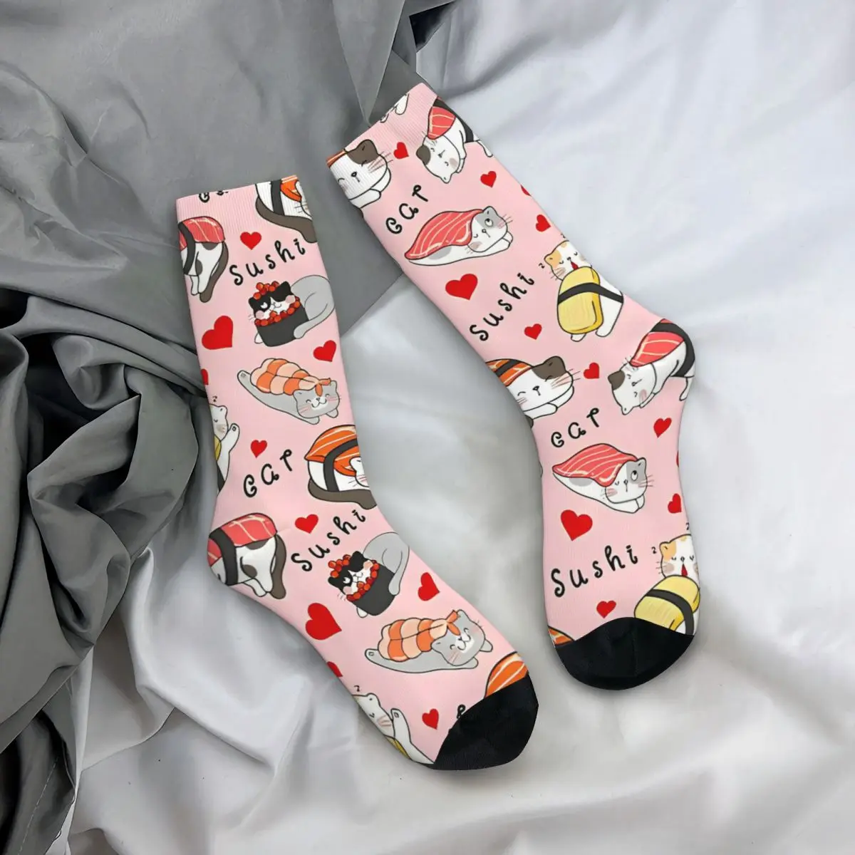 Носки в стиле ретро для мужчин и женщин впитывающие пот носки йоги суши кошки