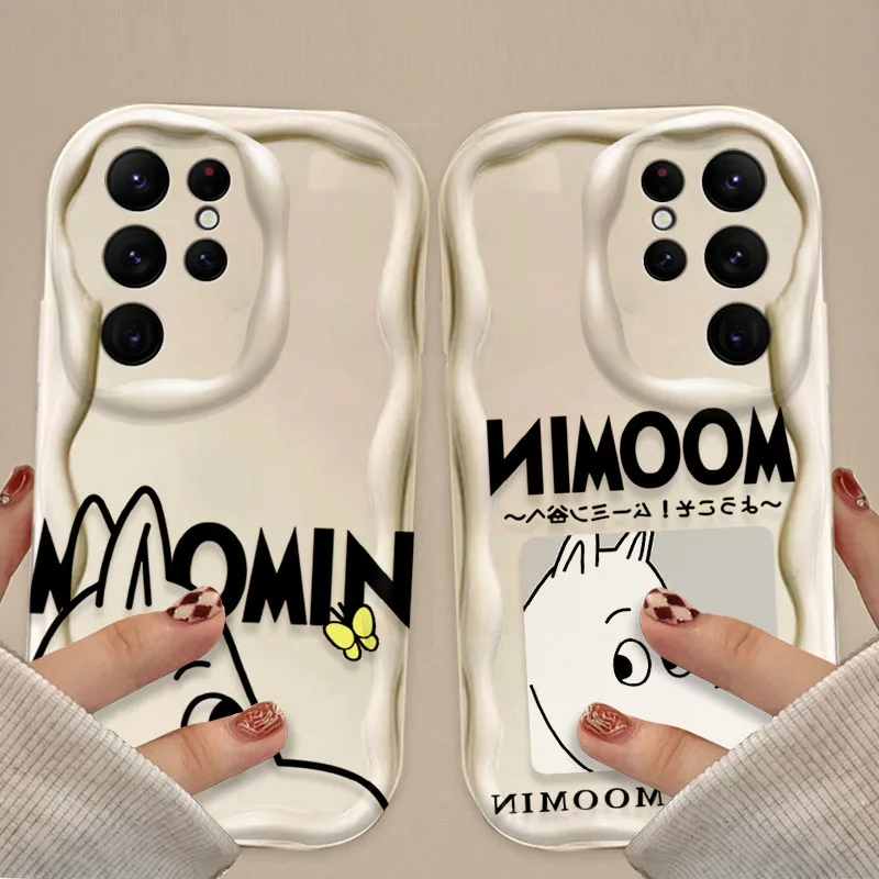 Фото Милый мультяшный чехол M-Moomins Wave для Samsung Galaxy S25 S24 Ultra S23 S22 S21 Plus FE A56 A36 A26 A16 A06 A15 A25 A35 A55 5G №4