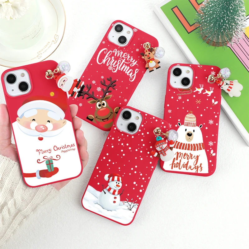 

For Huawei Honor X8 9X 8X 10I 50 10 P30 P20 P40 Mate 20 Lite E Pro Nova 5T 8I P Smart Z 2021 Y7 2019 3D Doll Christmas Elk Cases