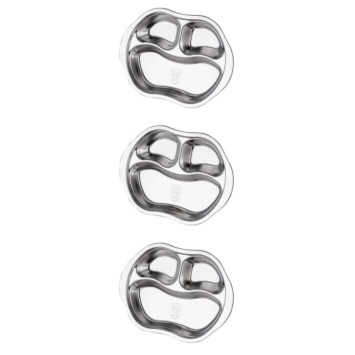

3pcs Kids Plate Divided Serving Plate Storage Plate Divided Plate
