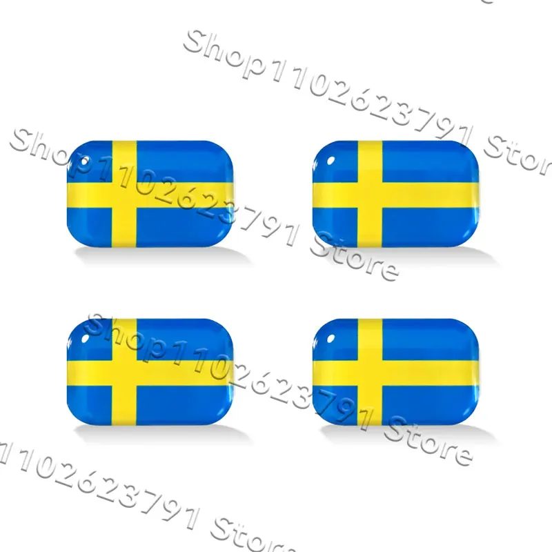 

4 шт. 3D эпоксидная силиконовая эмблема с флагом Швеции, декоративная наклейка на дверную ручку автомобиля для Volvo XC40 XC60 XC90 V60 V40 S90 S60