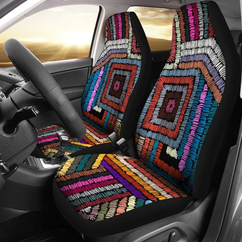 

Tribal Print, Car Seat Cover, Abstract Geometric, Car Accessories, Hippie, Car Covers, Seat Covers, Multi Colored, Seat Covers F