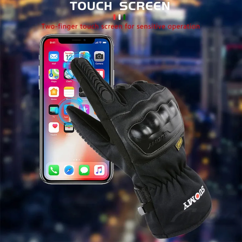 SUOMY мотоциклетные перчатки зимние непромокаемые ветрозащитные для мотокросса