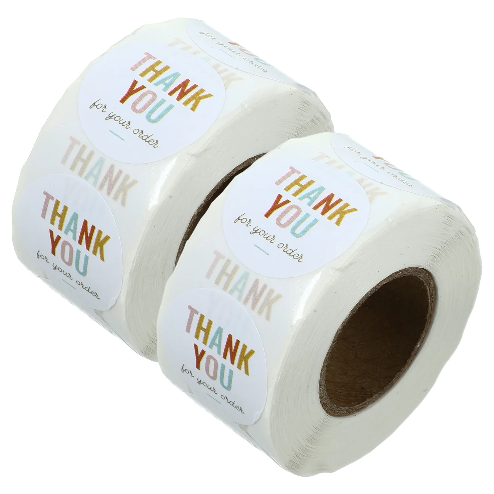 

2 Rolls Thank You Labels Self-adhesive Decal Sealing Sticker Gift Wrap Stickers Bag Wrapping