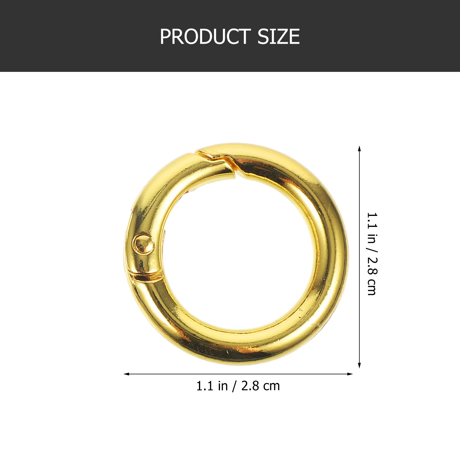 Bag Buckle Round Keychain Ring Spring O-rings Carabiner DIY Buckles Clip Keychains