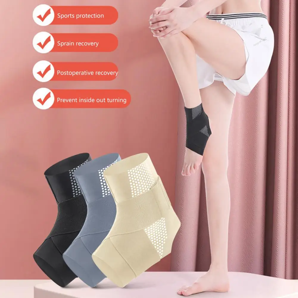 

Wearable Ankle Guard High Elasticity Ultra-thin Unisex Ankle Compression Sleeve Sports Accessory Ankle Support for Daily Life
