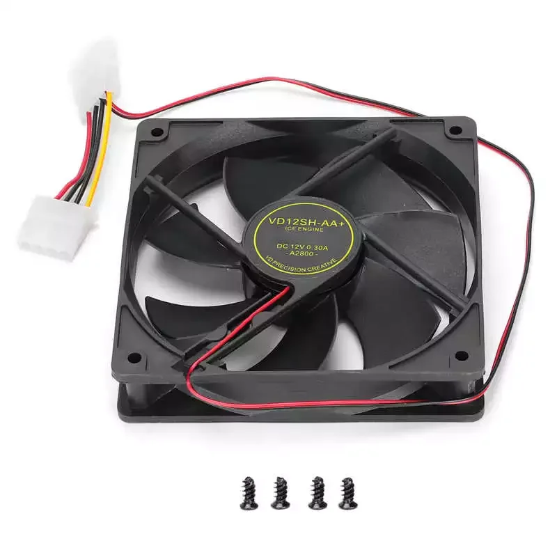 

120 мм чехол-вентилятор, 4 контакта, Компьютерный Вентилятор, беззвучное охлаждение процессора, 2600 высокоскоростной, стандартный внешний диа...