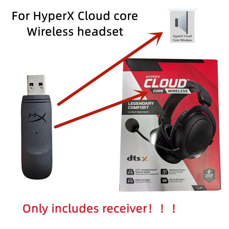 Фото USB-приемник для HyperX Cloud core/Stinger/Cloud Flight (не совместим с Core Cloud II CL005WA, Stinger II) №3