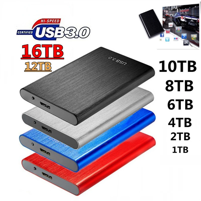 Disco duro externo de alta velocidad para ordenador portátil, dispositivo de almacenamiento de 1TB, 2TB, 4TB, 8TB, USB3.0, ssd, 500gb, 2,5 pulgadas