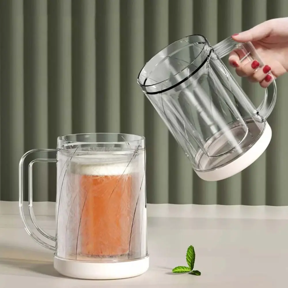 Креативная пивная кружка с двойными стенками прозрачная утолщенная для жидкости