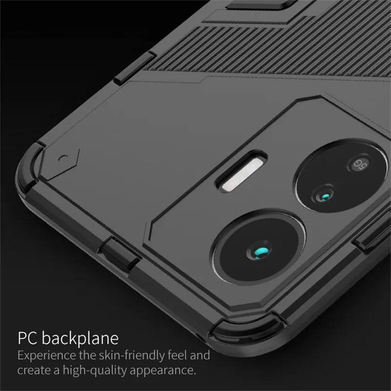 For Vivo Y77 Case For Vivo Y77 5G Cover Shockproof Hard Armor PC Stand Silicone Bumper For Vivo Y77 Global Fundas 6.58 inch