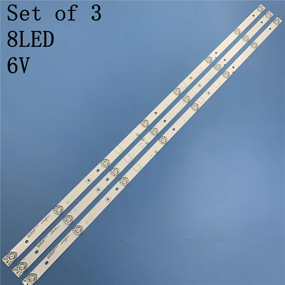

1SET=3PCS LED backlight strip 8 lamp for akai 43 inch TV JS-D-JP4310-A81EC JS-D-JP4310-B81EC E43DU1000 MCPCB 824mm