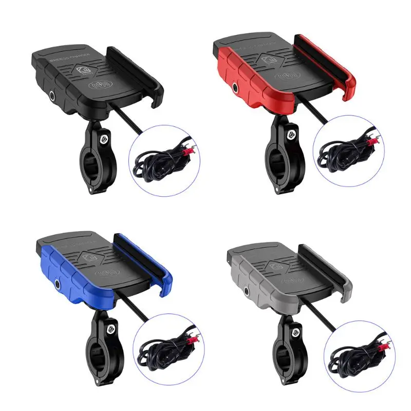 

Dropship Waterproof 12V Motorcycle Phone Fast Charging Wireless Bracket Holder Mount Stand for phone X 8