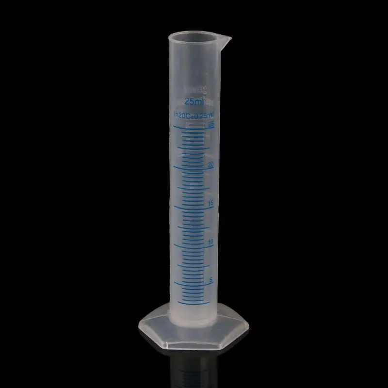 

25mL Measuring Cylinder Laboratory Test Graduated Liquid Trial Tube Jar Tool New