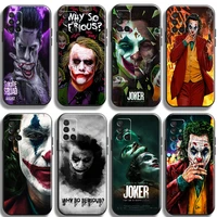 funny joker clown phone cases for samsung s20 s21 fe plus ultra luxury ultra protective back cover unisex funda tpu original