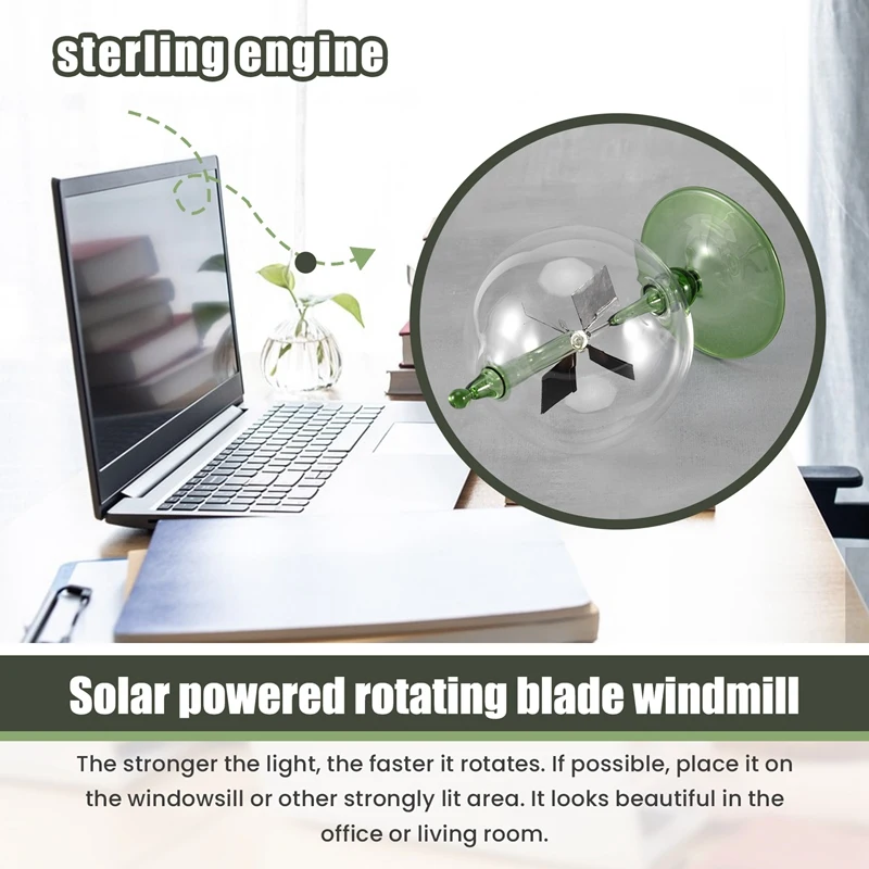 Зеленый радиометр на солнечной энергии вращающиеся лопасти ветряная мельница