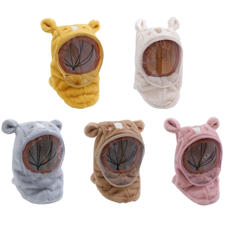 

Осенне-зимние теплые детские шапки с капюшоном для езды на велосипеде детская шапка с капюшоном мультяшная защита ушей с маской для лица Милая ветрозащитная шапка 1-12 лет