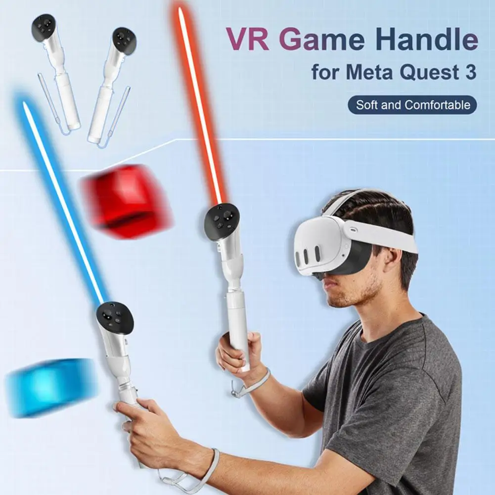 

New For Meta Quest3 Game Lightsaber Stand Golf VR Game Extension Stick Extension Gamepad Men's And Women's Gaming Accessories