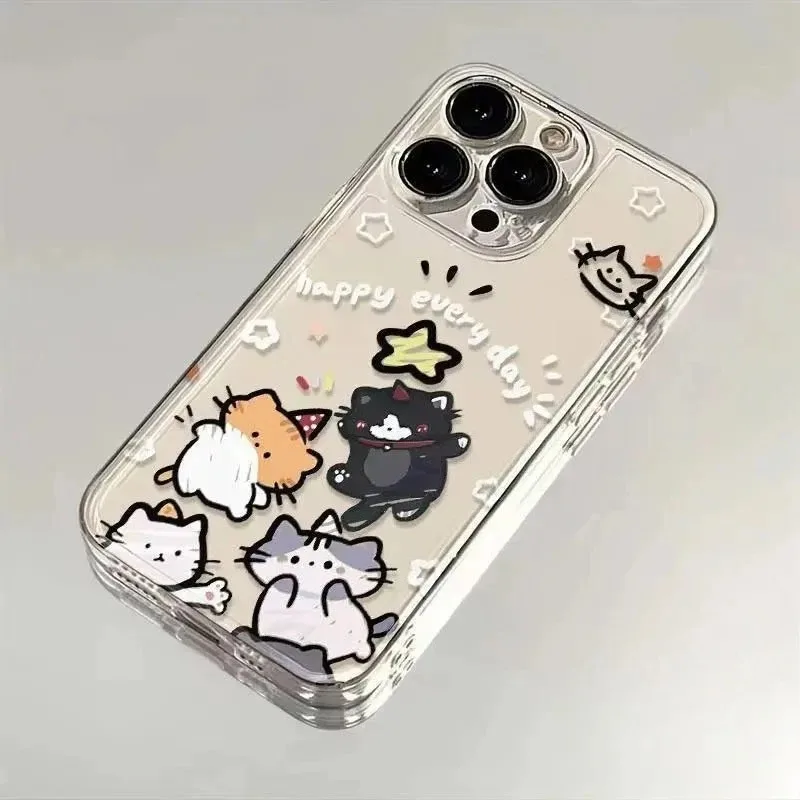 Фото Чехол для телефона Cartoon Cat Line Star для Realme GT7 GT7T GT6T GT5 GT3 240 Вт GT2 GT Neo 7 7X 6 5 SE 3T 2 Master Explorer, мягкий чехол №4