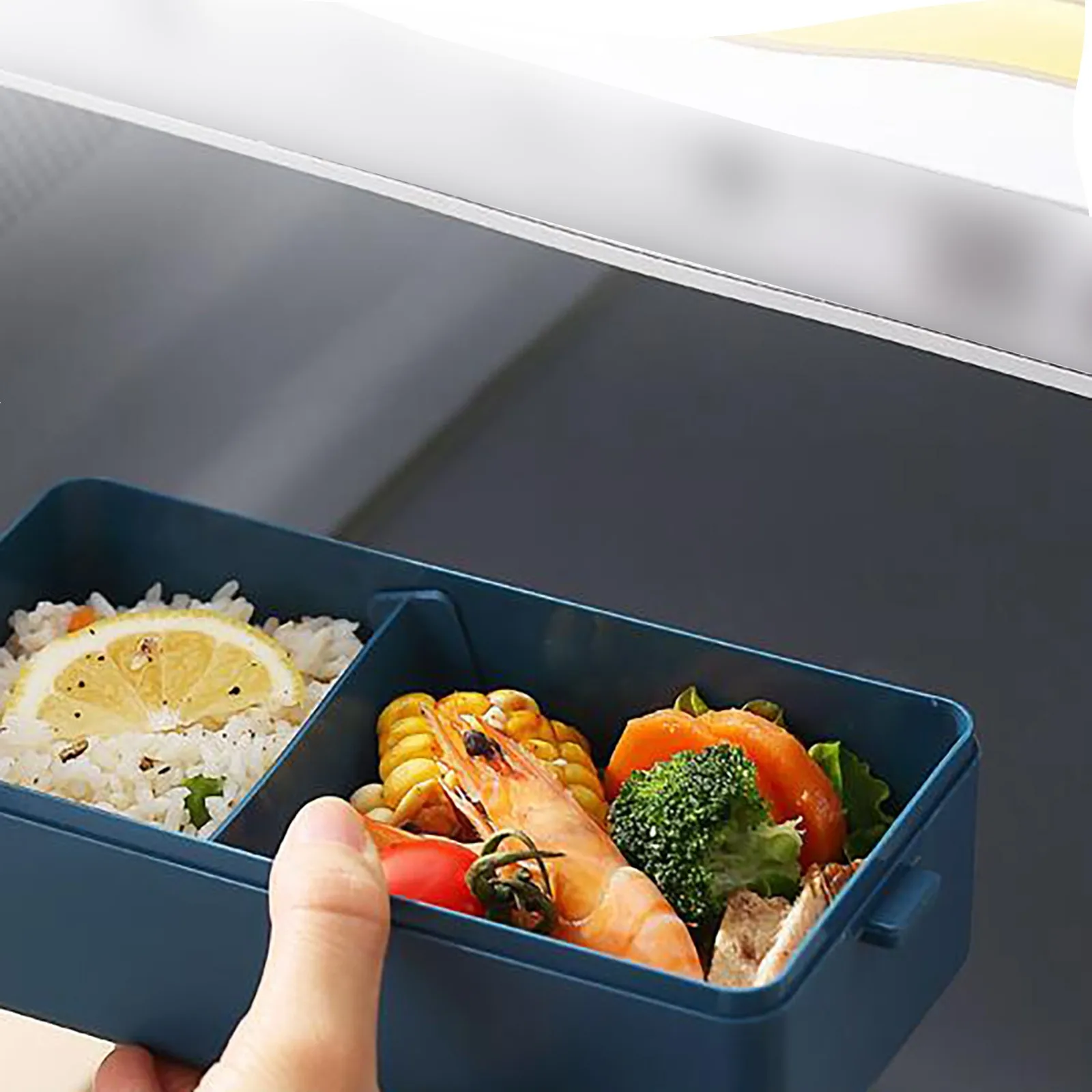 

Пищевые контейнеры для кладовой, двухслойный пластиковый Ланч-бокс, может быть использован в микроволновке, офисный Рабочий контейнер для ...