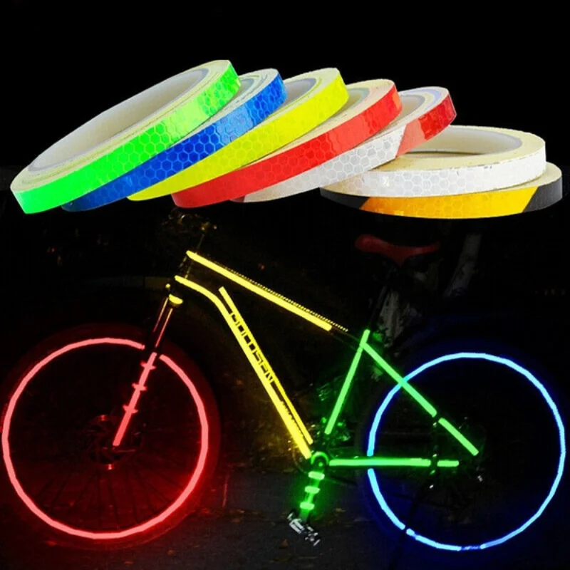 

Светоотражающая светящаяся велосипедная наклейка для ночной езды, защитная лента, флуоресцентная лента для езды на велосипеде, 5 м, автомоб...