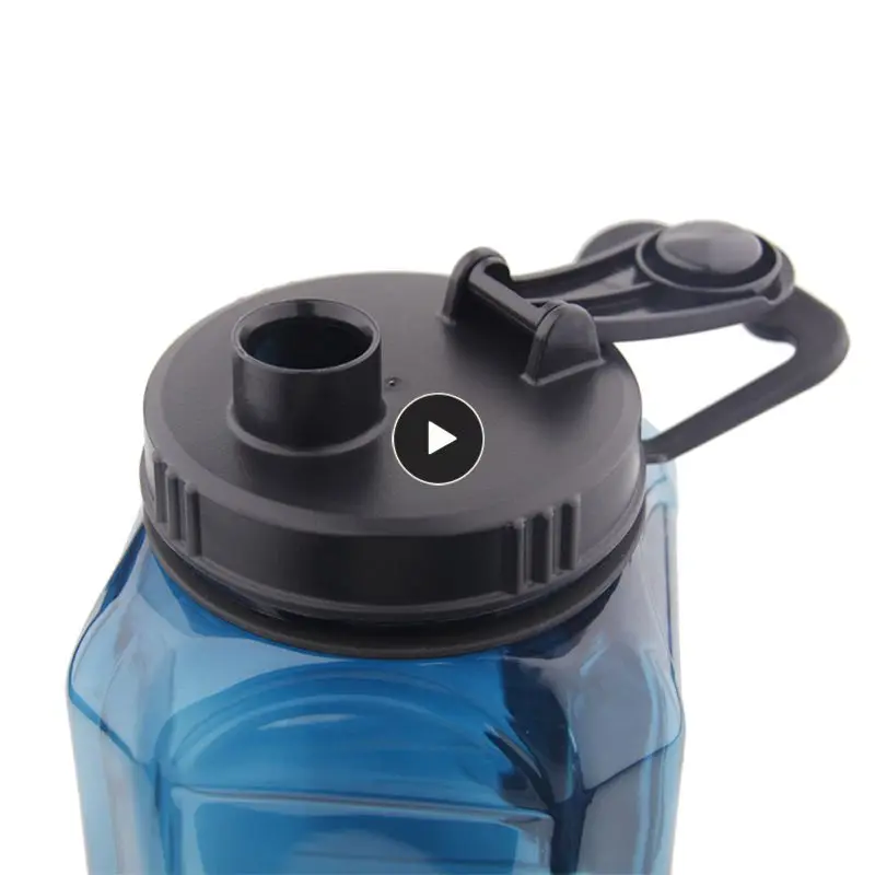 

2.4L Large Water Bottle Blue Sports Kettle With Handle Protable Leakproof Straight Drinking Cup Outdoor Fitness Jug BPA Free