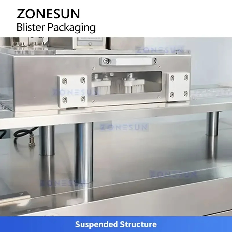 Фото Автоматическая блистерная упаковочная машина ZONESUN ZS-DPP180P для упаковки таблеток, капсул и пилюль в ПВХ/алюминиевую тару с ПЛК-управлением №4