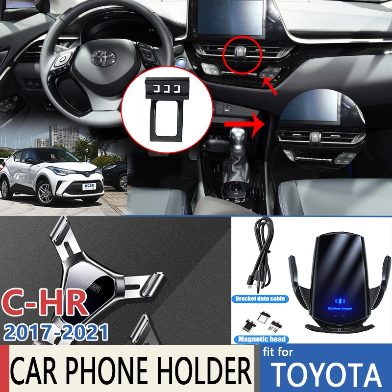 

Car Mobile Phone Holder for Toyota C-HR CHR C HR AX10 2017 2018 2019 2020 2021 Bracket Rotatable Support Accessories for Iphone