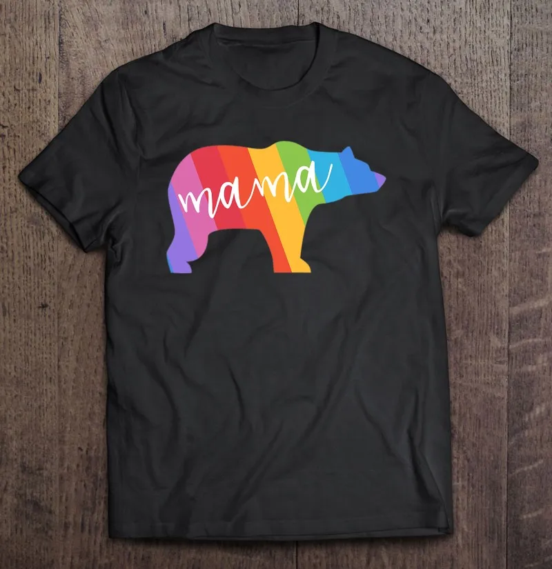 

Футболка мужская оверсайз из хлопка, с принтом «Мама Медведь»