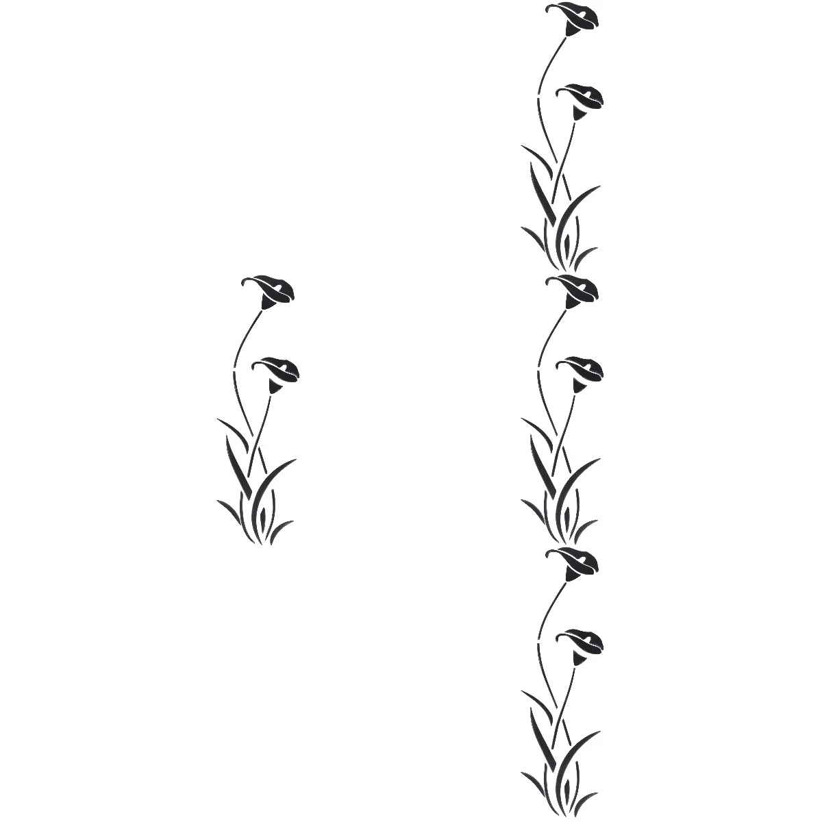 

4pcs Flower Pattern Wall Sticker Wall Decal Mirrors Sticker Home Wall Decor