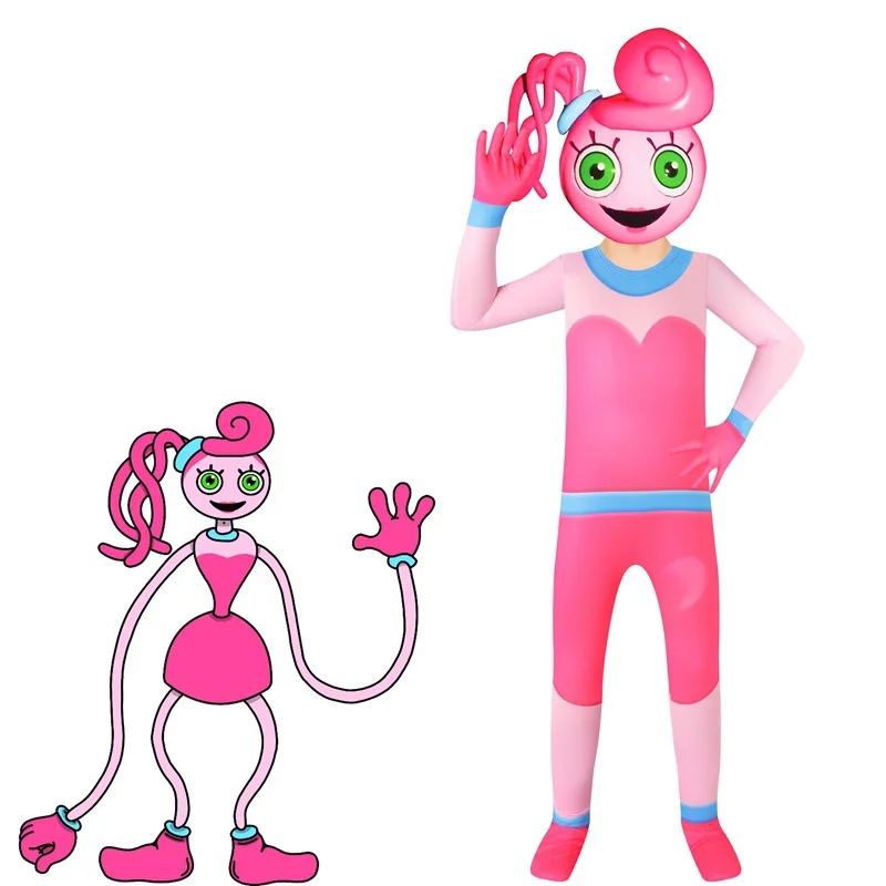 

Мак Playtime мамы Косплей Костюм Huggy Wuggy Карнавальная одежда мягкая Гаага вагий мама Келли Вилли Хэллоуин Одежда для девочек