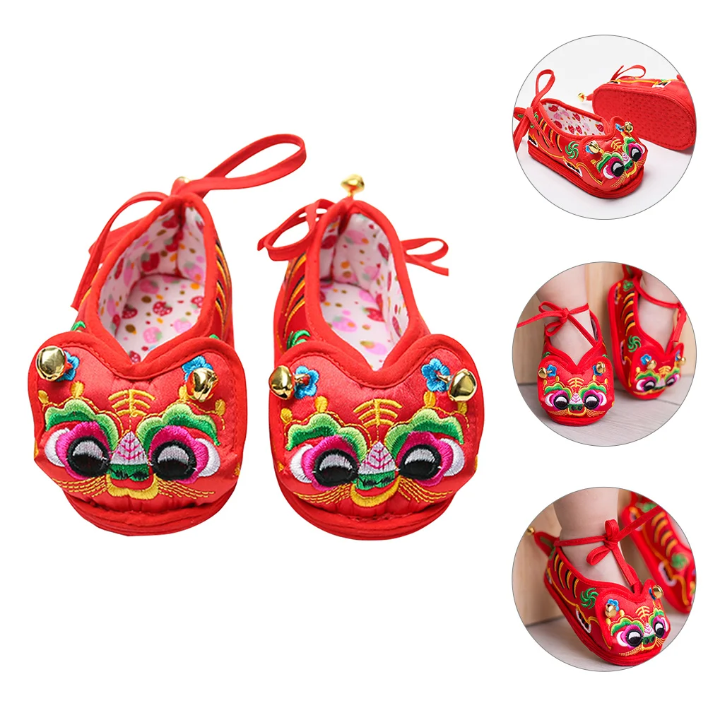 

Shoes Chinese Baby Costume Kids Photo Newborn Embroidered Accessories Hanfuwalking New First Traditionalasian Infant Year Props