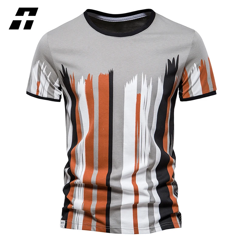 

Мужская свободная рубашка с принтом, хлопковая футболка с коротким рукавом, в стиле оверсайз, лето 2021