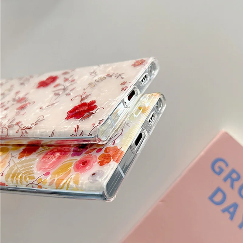Чехол с рисунком диких цветов Мягкий защитный чехол в стиле ретро подходит для