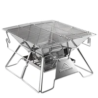 outdoor camping mt 2 stainless steel fold light bbq grill 3 5 people travel charcoal barbecue stove