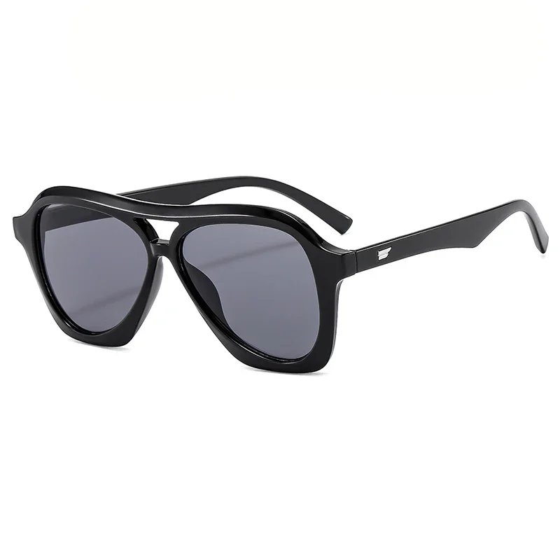 Очки солнцезащитные женские и мужские большого размера с двойным лучом