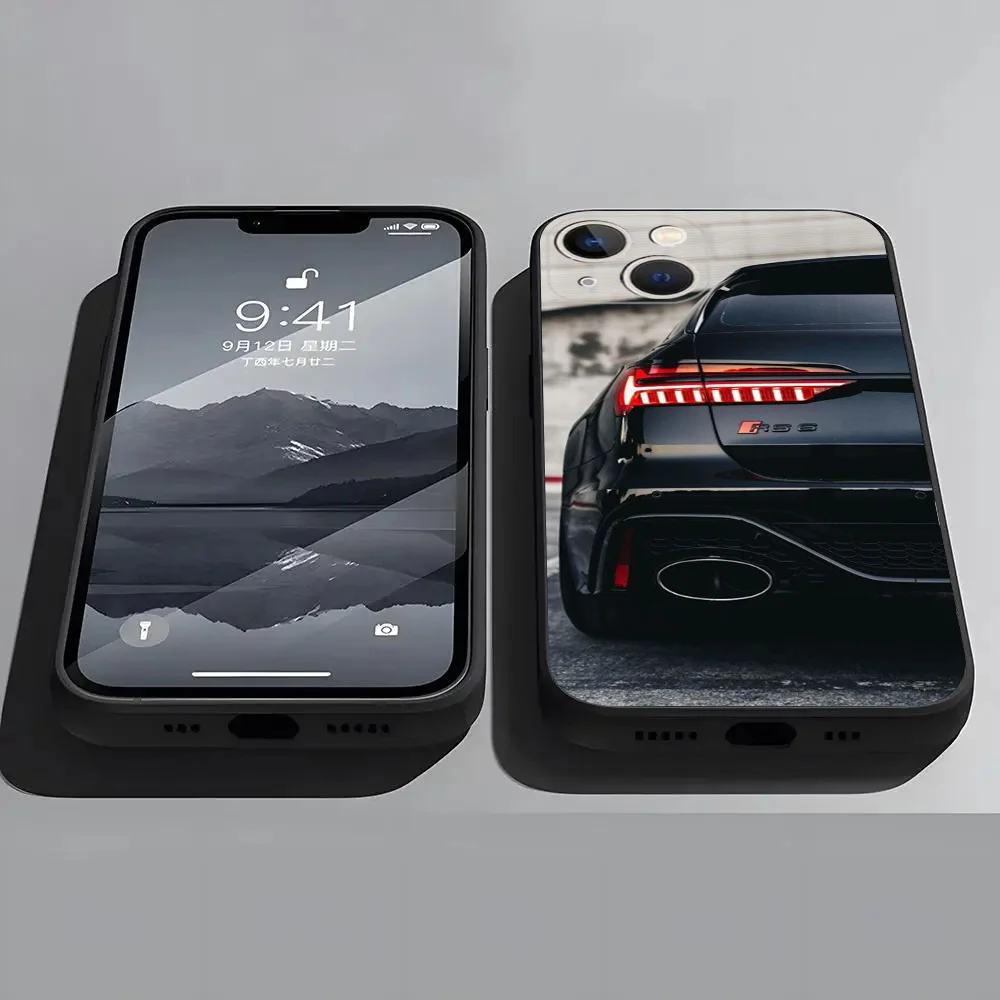 Автомобиль для A-Audis R-S спортивный чехол телефона Apple iPhone 15 14 13 12 11 Pro X XS Max XR Plus мини