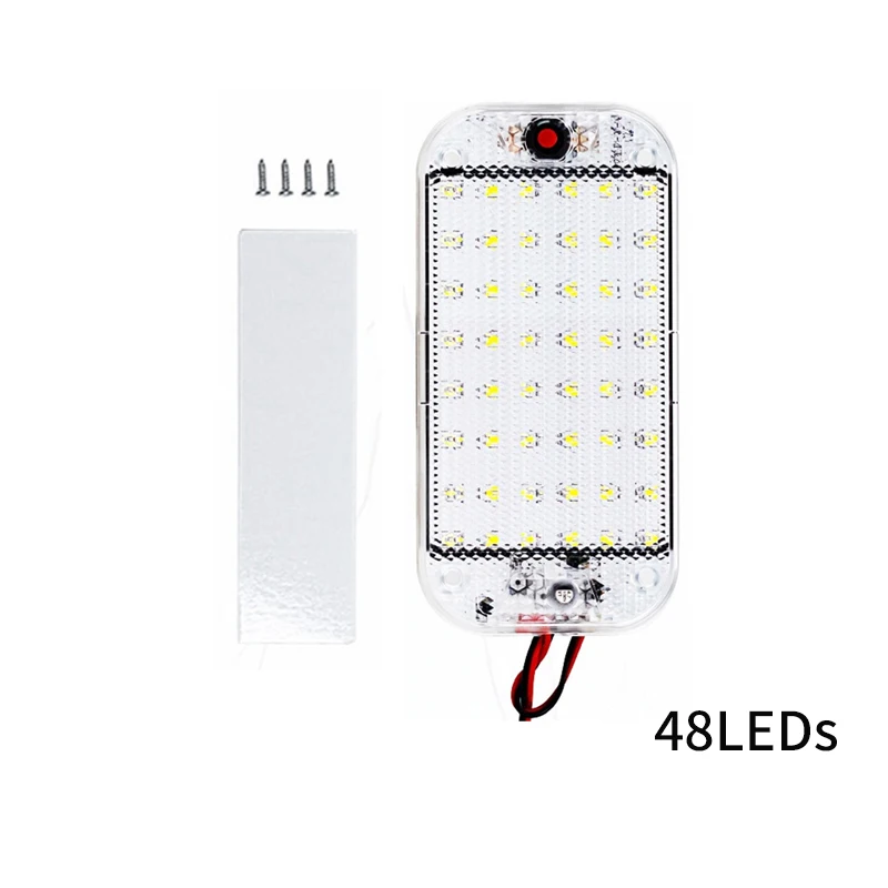 

1 шт., 12 В-80 В, салон автомобиля, светодиодная полоса, белая световая трубка с переключателем для фургона, грузовика, автоф...