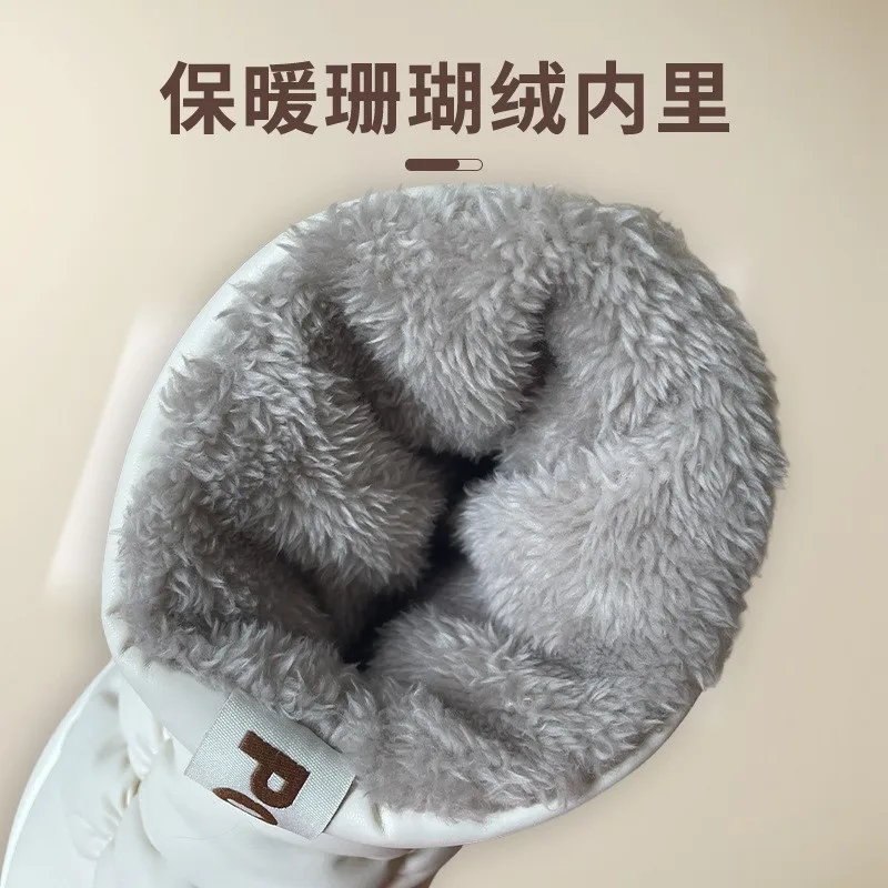 Женские теплые зимние ботинки на толстой мягкой подошве женские хлопковые